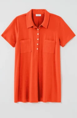 Cotton-Gauze Mixed-Media Tunic