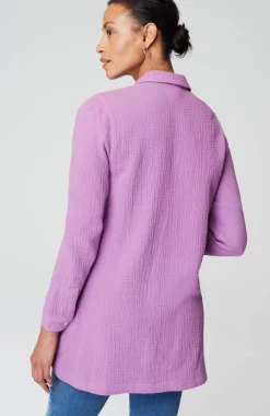 Cotton-Gauze Split-Hem Tunic