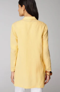 Cotton-Gauze Split-Hem Tunic