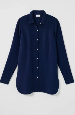 Cotton-Gauze Split-Hem Tunic