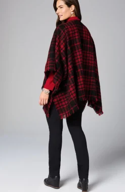Cozy Plaid Blanket Ruana