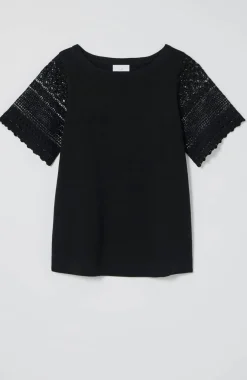 Crochet-Sleeve Top