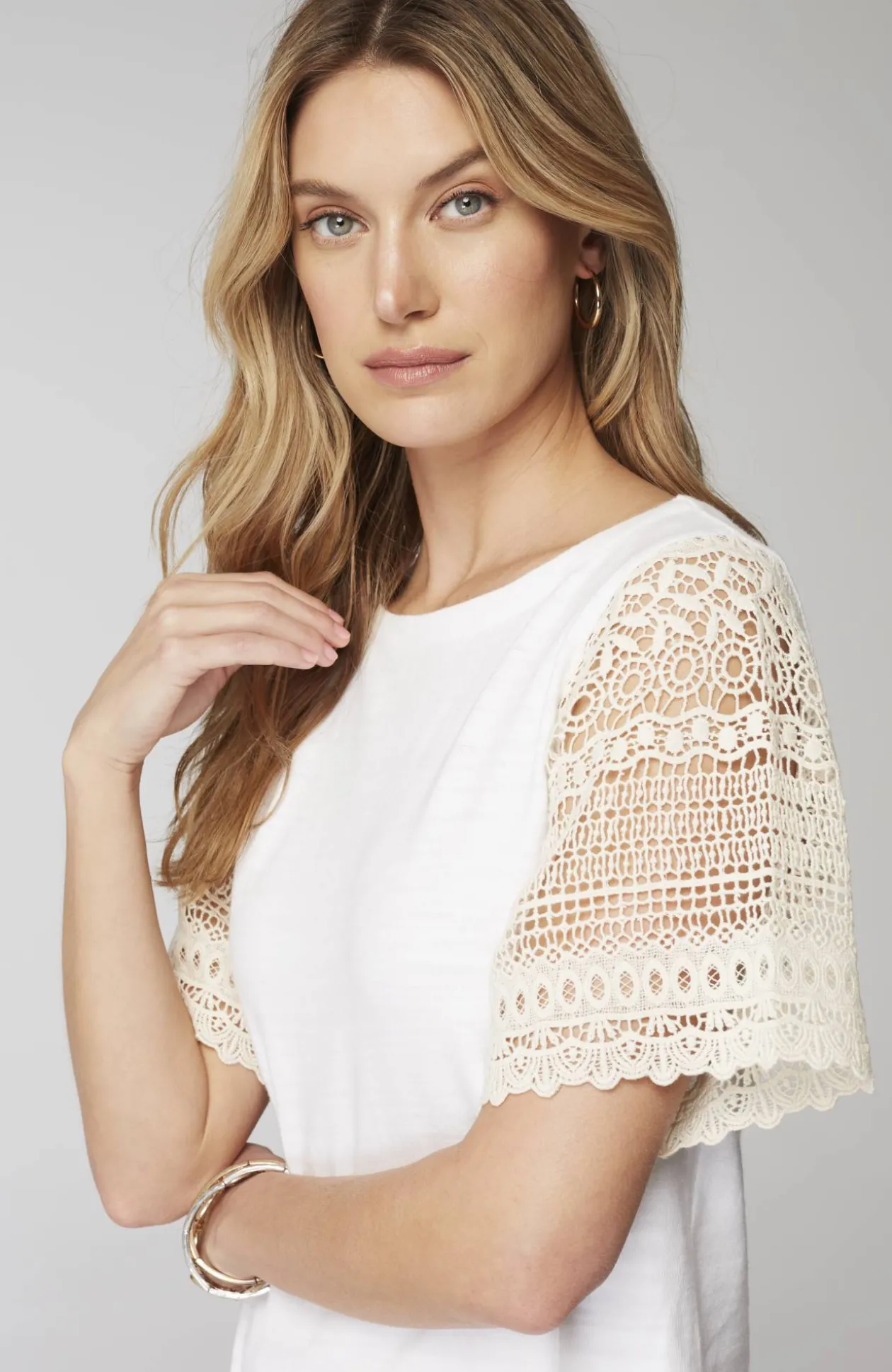 Crochet-Sleeve Top