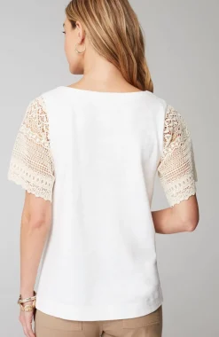 Crochet-Sleeve Top