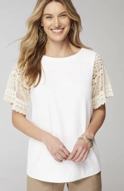 Crochet-Sleeve Top