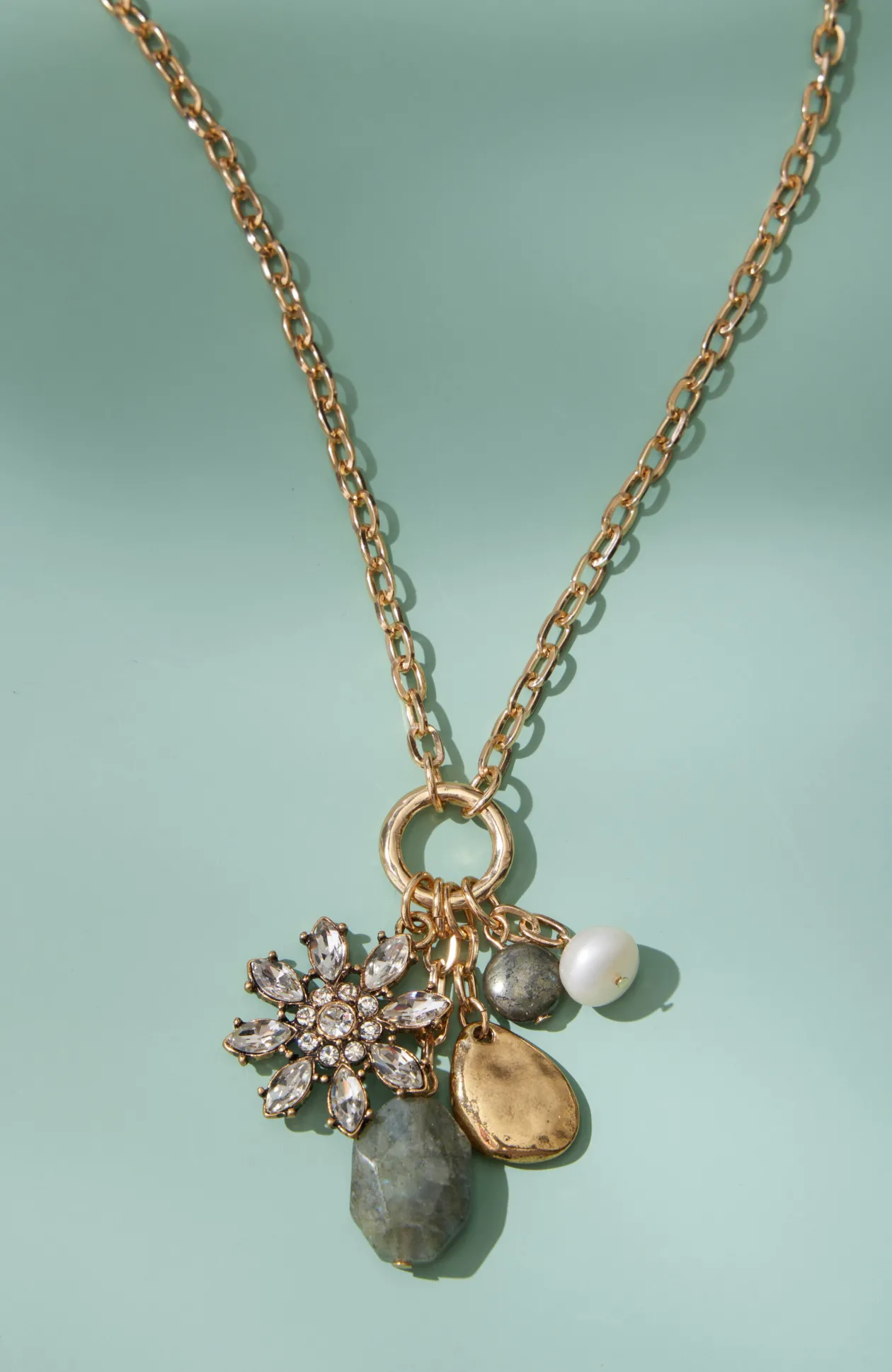 Crystalized Flower Cluster Necklace