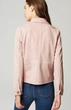 Curved-Hem Denim Jacket