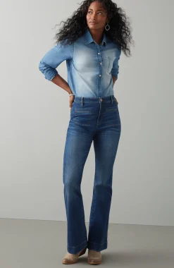 Curvy-Fit Flare Jeans