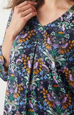 Delightful Garden Printed Satin Top