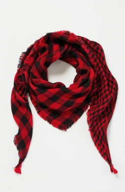Double-Faced Plaid Scarf