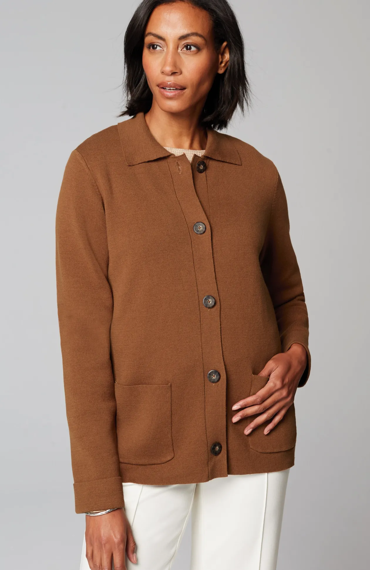 Double-Knit Sweater-Jacket