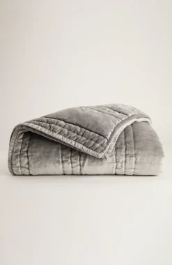 Elements Quilted Velvet Throw