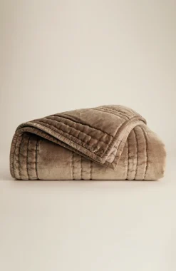 Elements Quilted Velvet Throw