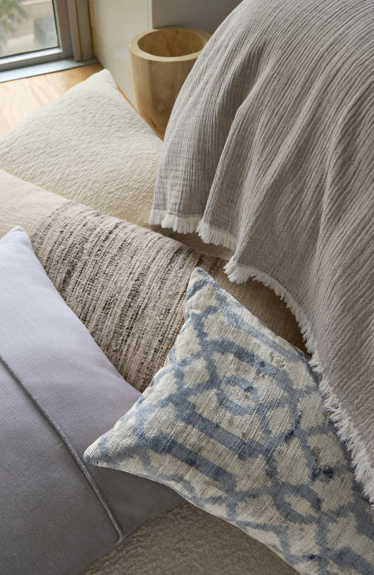 Elements Silk Ikat Lumbar Pillow