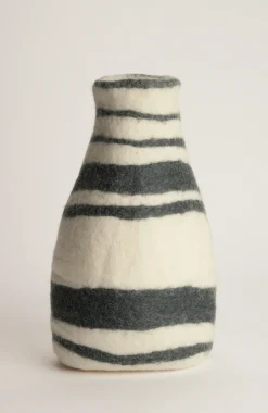 Elements Striped Felt Vase