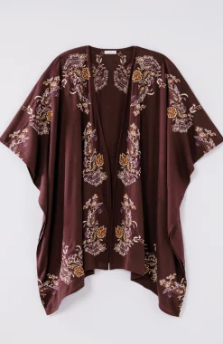 Embroidered Paisley Ruana