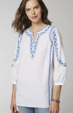 Embroidered Textured Tunic