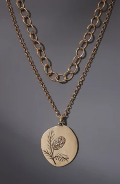 Etched Pinecone Pendant Necklace