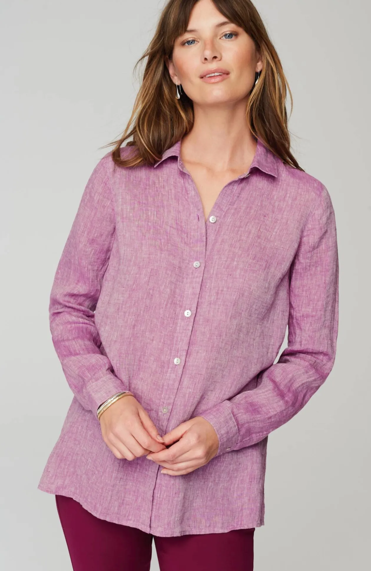 Everyday Linen Button-Front Shirt