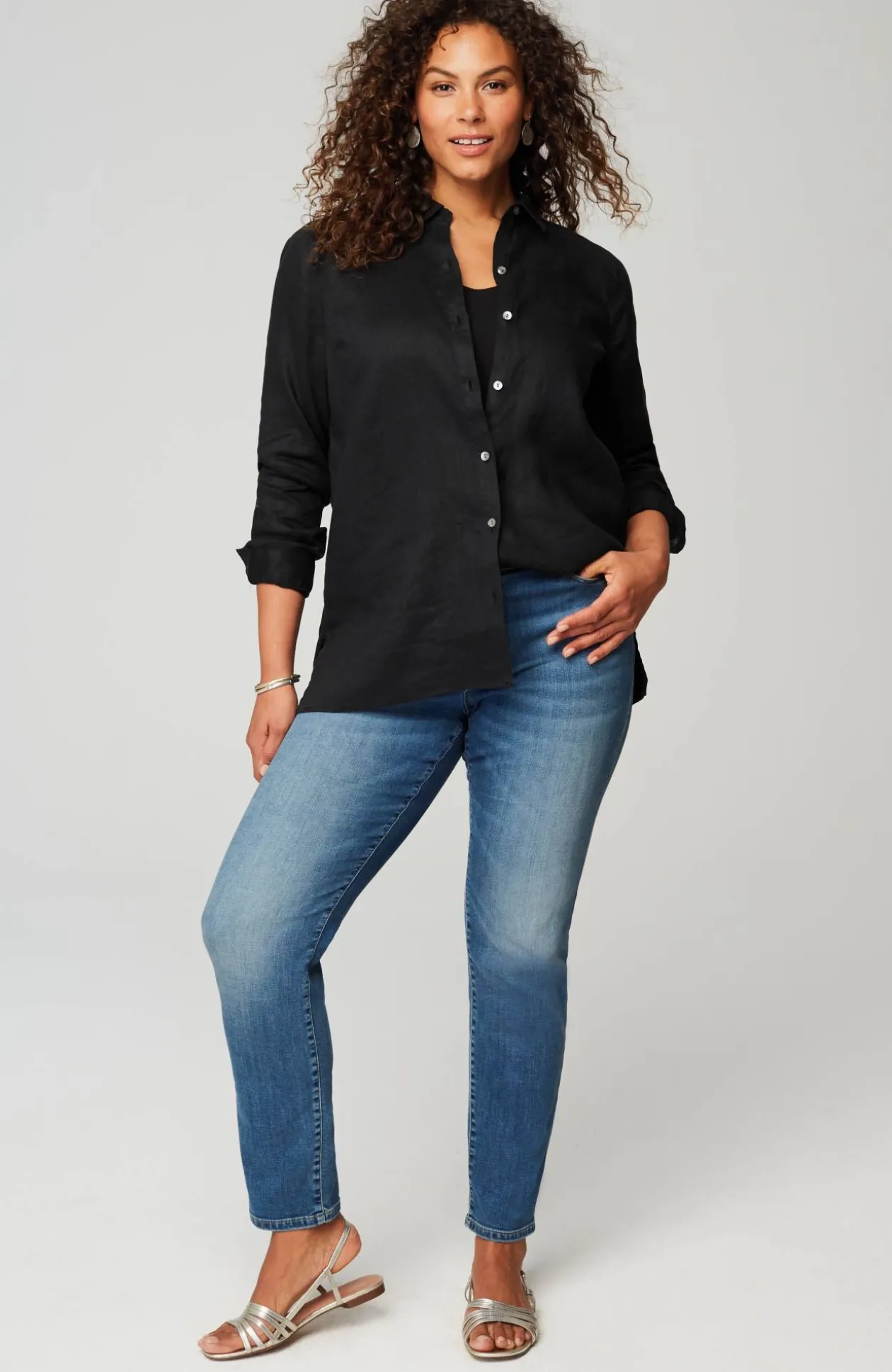 Everyday Linen Button-Front Shirt