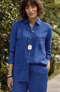 Everyday Linen Button-Front Shirt