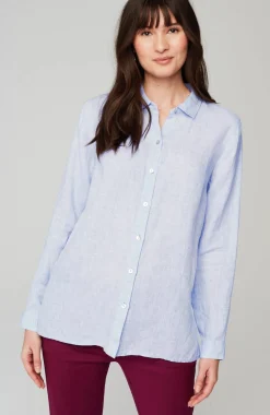 Everyday Linen Button-Front Shirt
