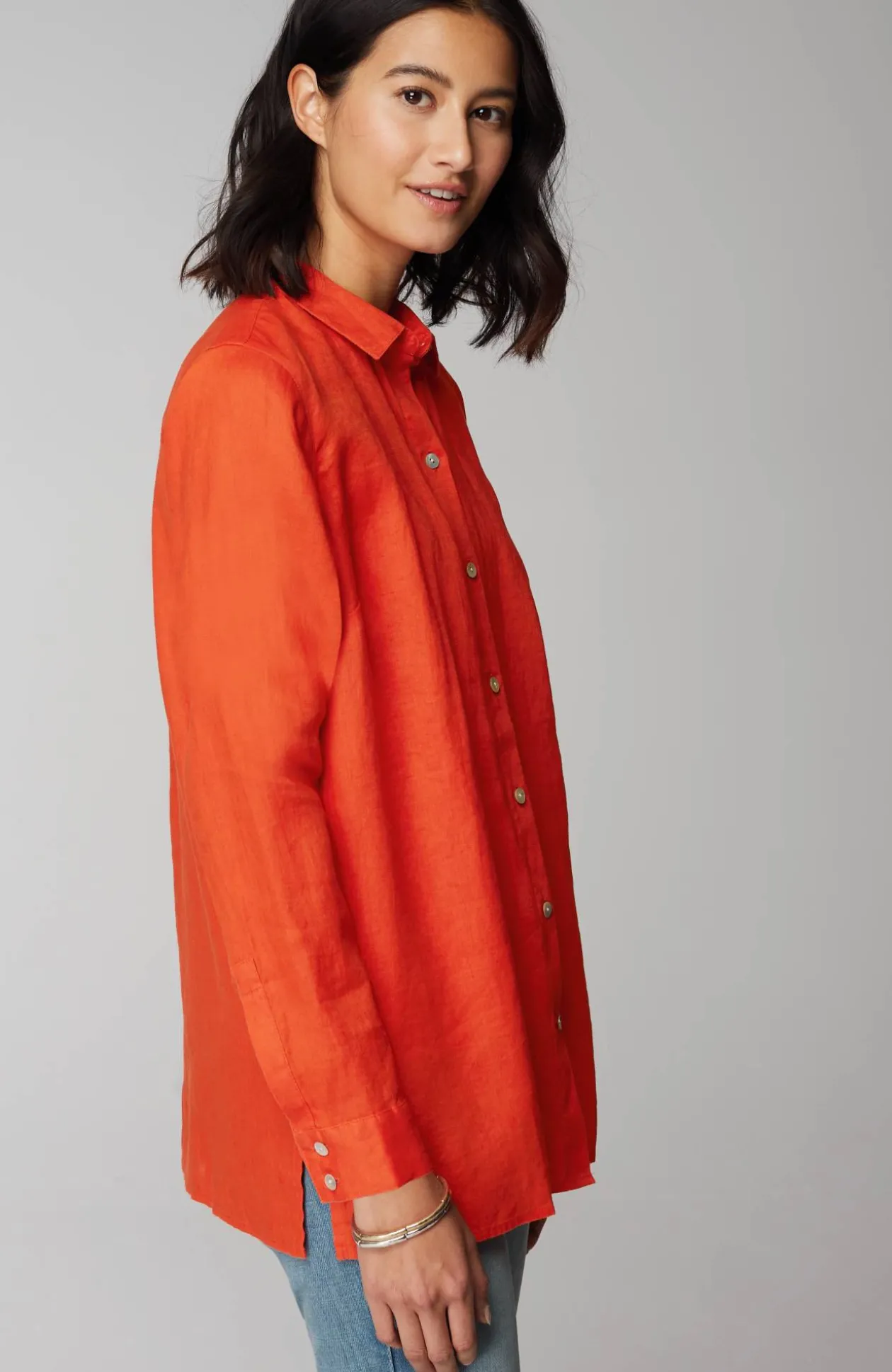 Everyday Linen Button-Front Shirt