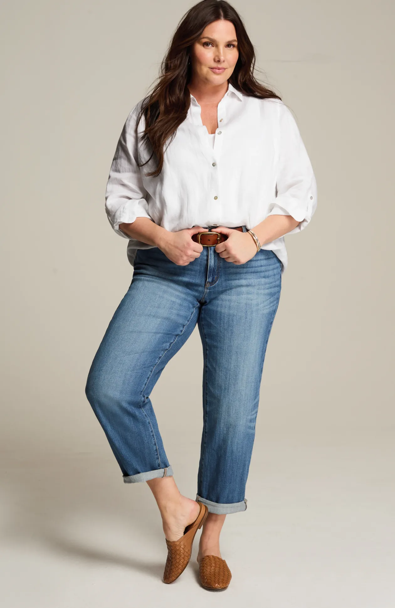 Everyday Linen Button-Front Shirt