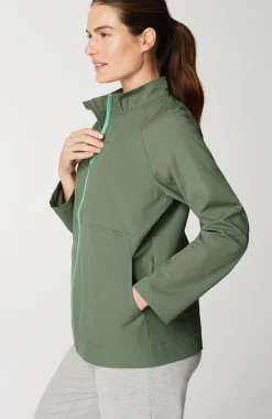 Fit Contrasting-Zipper Jacket