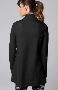 Fit Double-Knit Snap-Collared Tunic