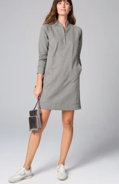 Fit Double-Knit Zipped-Collar Dress