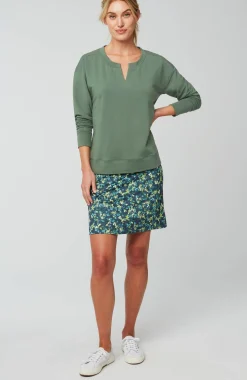 Fit Elevate Terry Split-Neck Sweatshirt