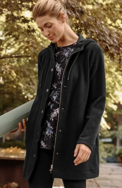 Fit Fleece Snap-Front Hooded Jacket