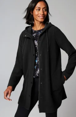 Fit Fleece Snap-Front Hooded Jacket