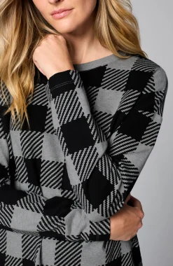 Fit French Terry Plaid Sweatshirt