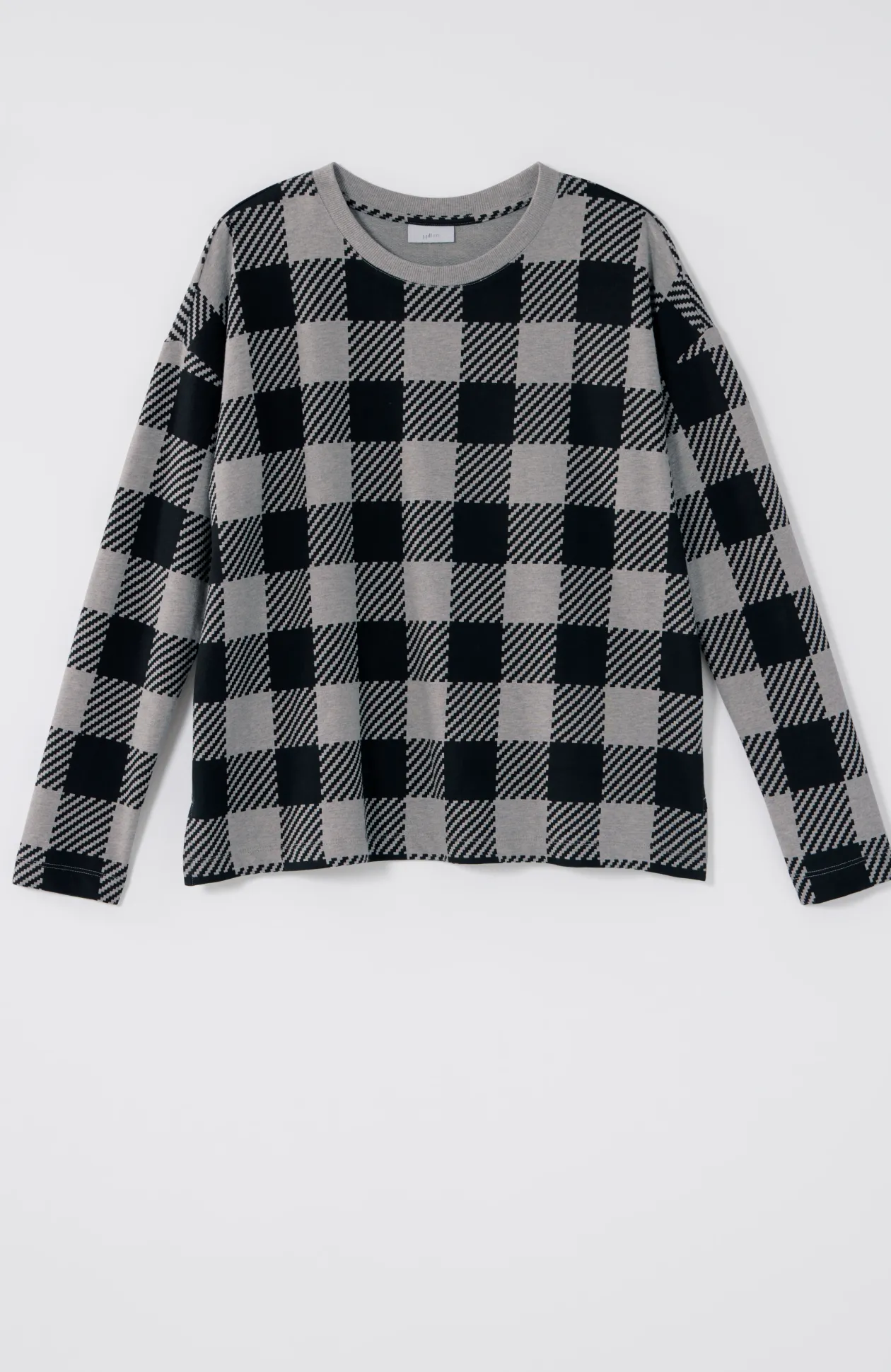 Fit French Terry Plaid Sweatshirt