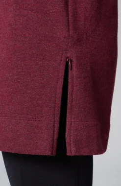 Fit French Terry Side-Zip Hooded Tunic