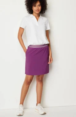 Fit On-The-Go Striped-Waistband Skort