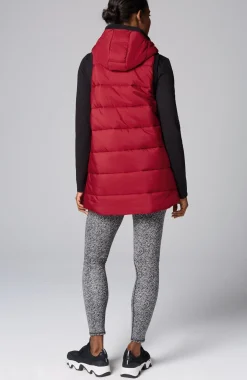 Fit Rib-Trimmed Hooded Puffer Vest