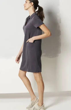 Fit Sleek Double-Knit Polo Dress