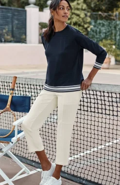 Fit Sleek Double-Knit Seamed Crops