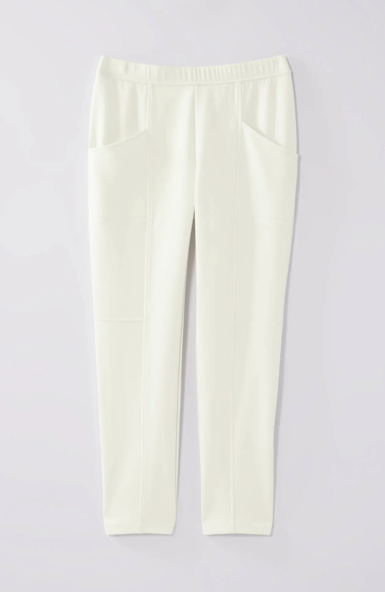 Fit Sleek Double-Knit Seamed Crops