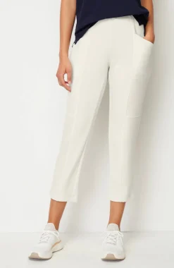 Fit Sleek Double-Knit Seamed Crops