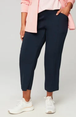 Fit Sleek Double-Knit Seamed Crops