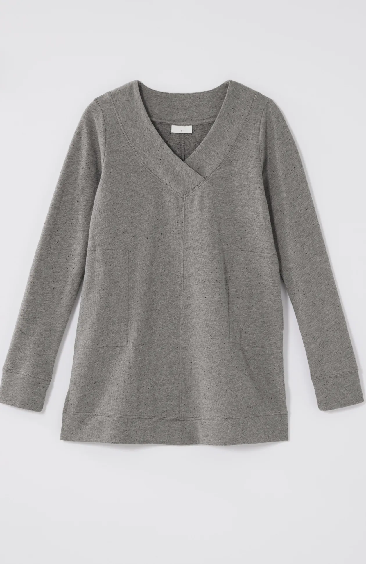 Fit Tweeded French Terry Side-Slit Tunic
