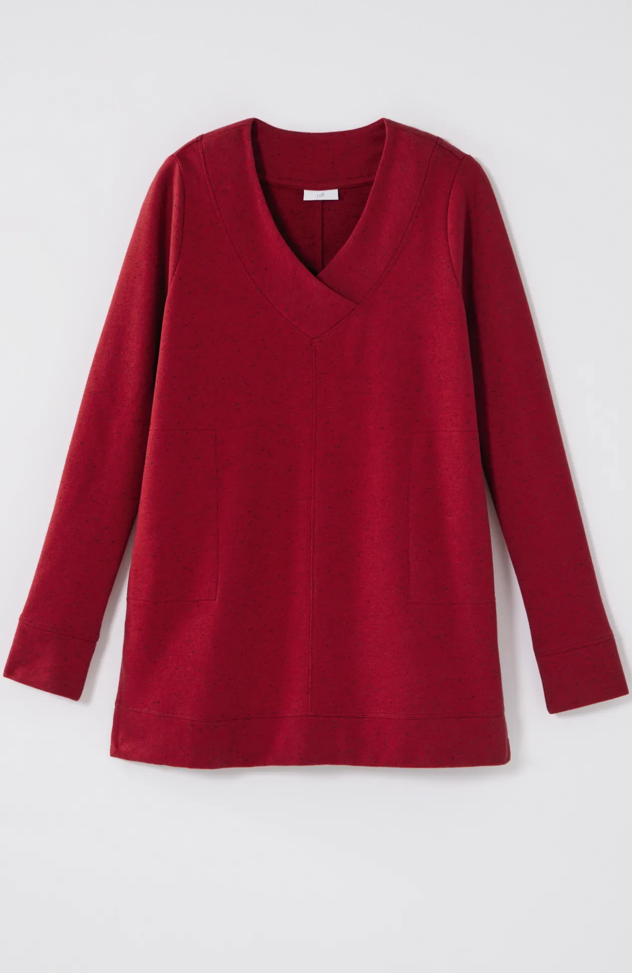 Fit Tweeded French Terry Side-Slit Tunic