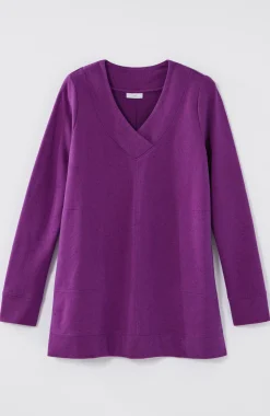 Fit Tweeded French Terry Side-Slit Tunic