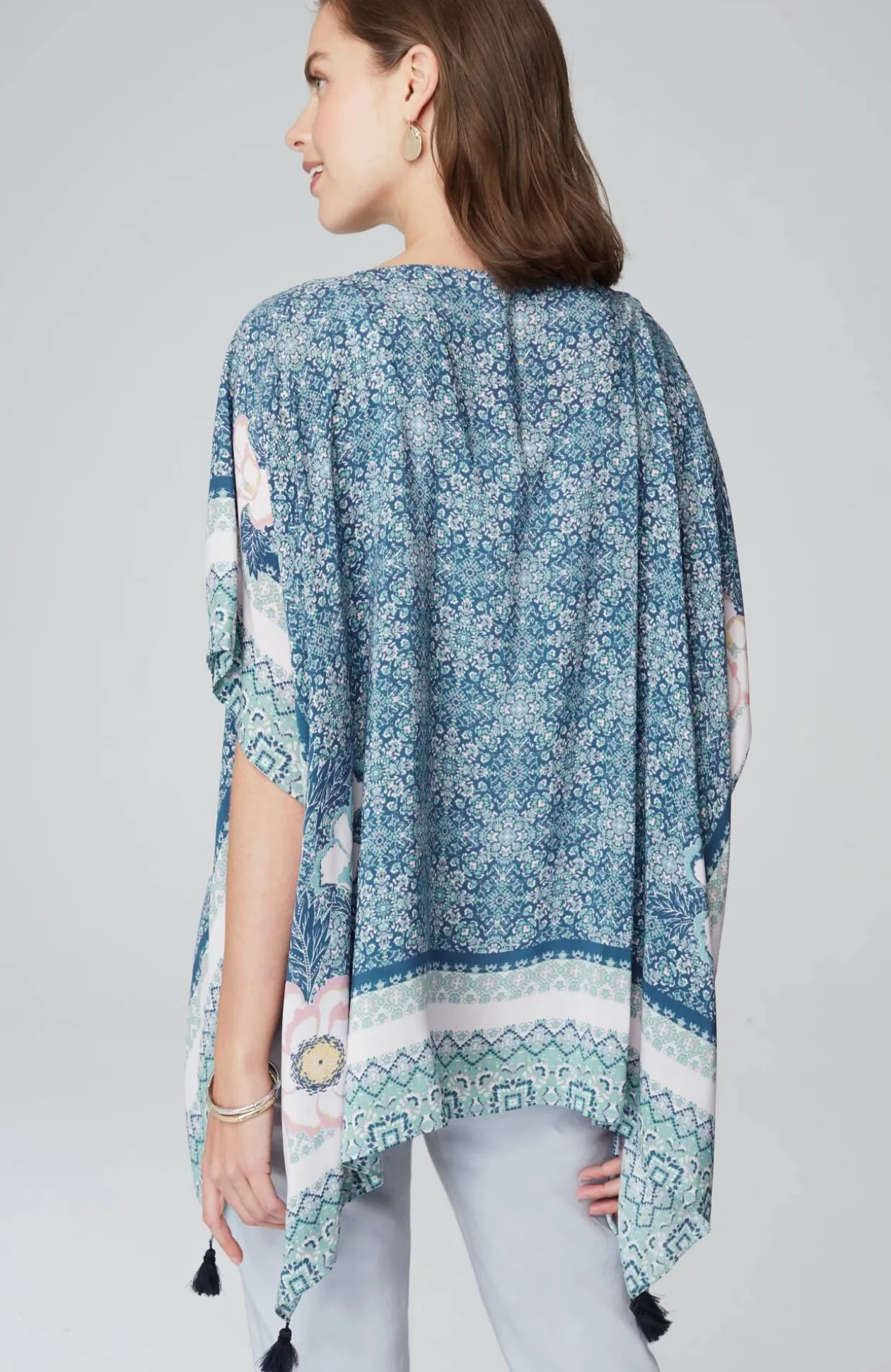 Floral Medallion Poncho