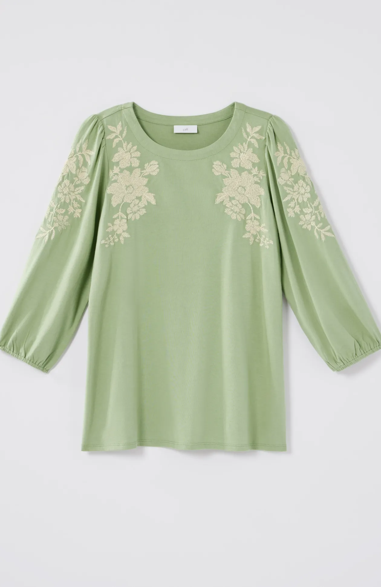 Floral-Embroidered Top