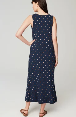Flounced-Hem Midi Dress